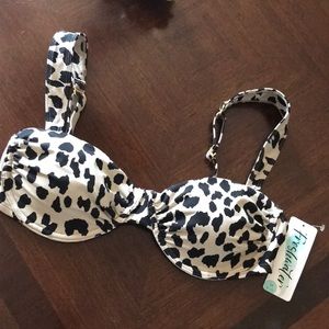 Freshwater leopard underwire bikini top